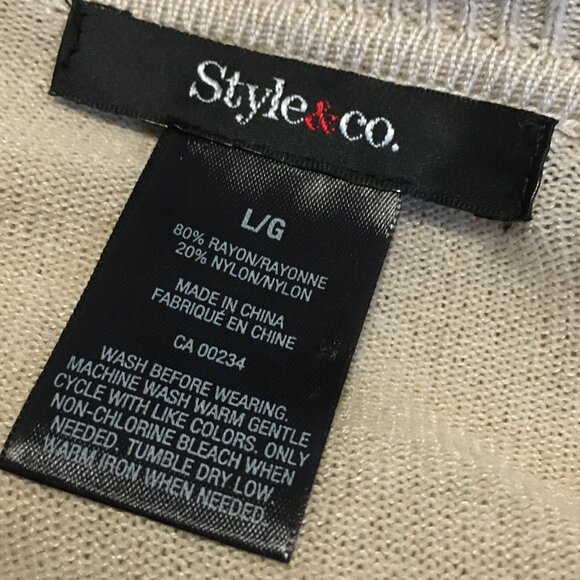 Style & Co. Frilly Ruffle Hem Tan Open Cardigan - Picture 9 of 10